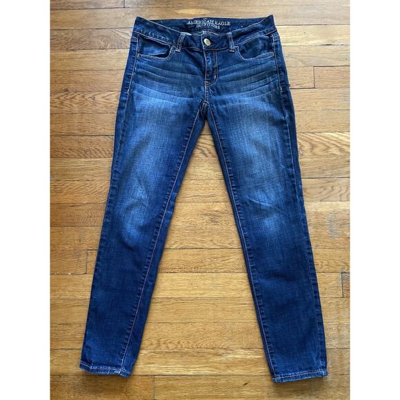 AMERICAN EAGLE OUTFITTERS ‘Jegging Super Stretch’ Low-Rise Jeans sz 2 Short - Picture 1 of 10